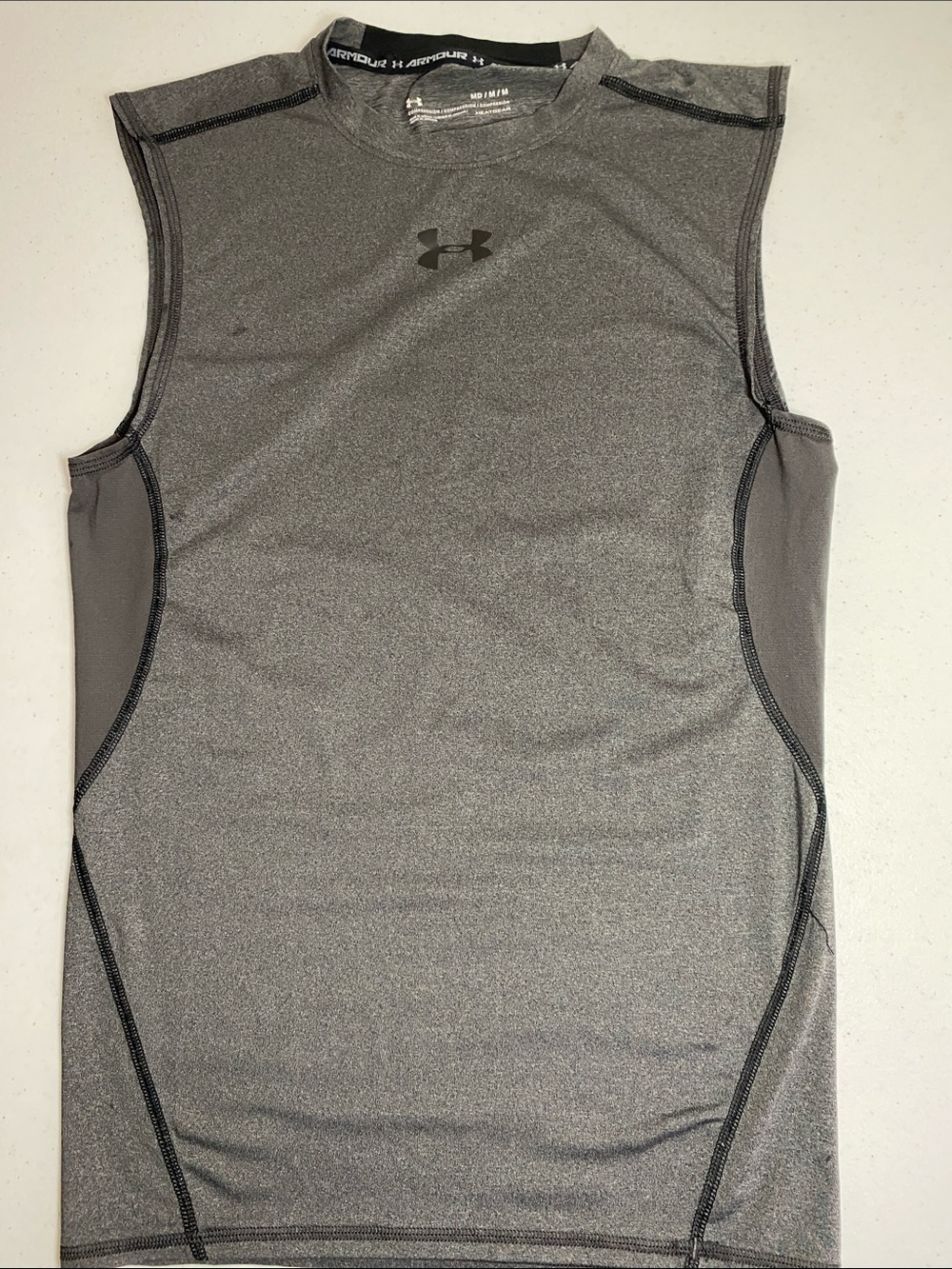 Under Armour Men’s Gray Sleeveless Compression Tank Top